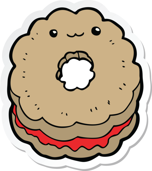 Bir insan tarafından çizilmiş karikatür bisküvisi.