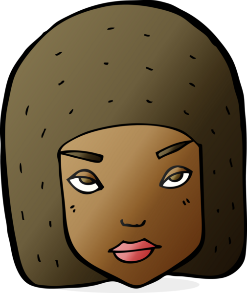 Bir insan tarafından çizilmiş bir kadın yüzü.