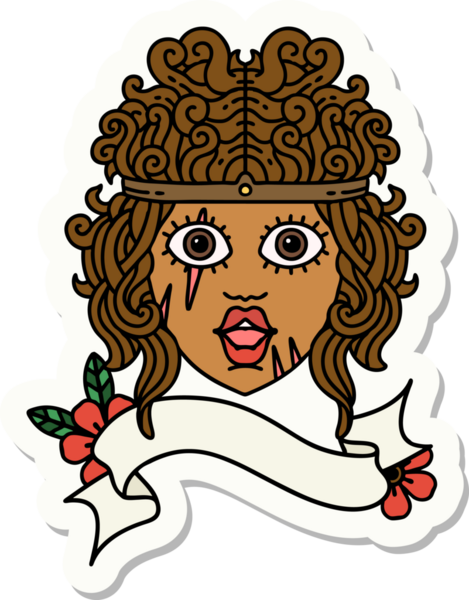 Bir insan tarafından çizilmiş barbar bir insan karakterinin çıkartması.