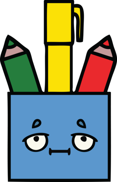 Bir insan tarafından çizilmiş kalem kapının sevimli karikatürü.