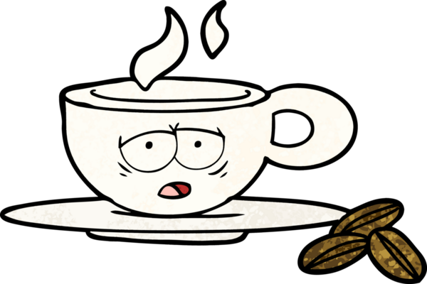 Bir insan tarafından çizilmiş bir espresso fincanı.