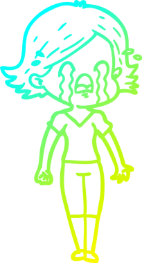 Bir insan tarafından çizilmiş ağlayan bir karikatür çizimi.