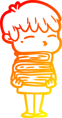 Bir insan tarafından çizilmiş, çizgi film karakteri meraklı bir çocuk çizimi.