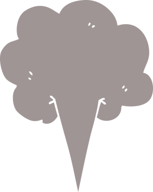 Bir insan tarafından çizilmiş karalama bulutu.