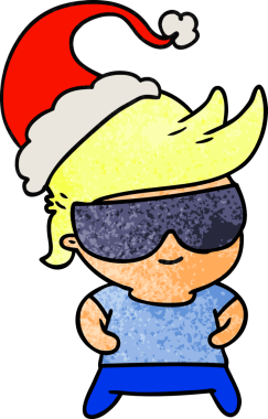 Bir insan tarafından çizilmiş Kawai çocuğunun el çizimi karikatürü.