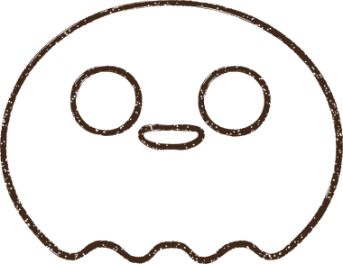 Bir insan tarafından çizilmiş şirin hayalet kömürü.