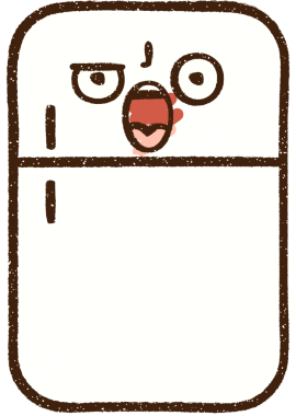 Bir insan tarafından çizilmiş buzdolabı tebeşiri