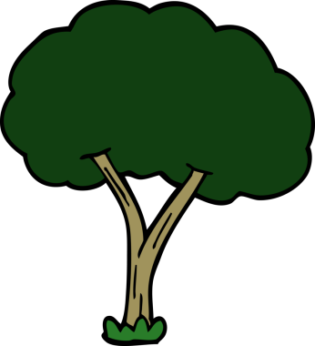 Bir insan tarafından çizilmiş karalama ağacı.