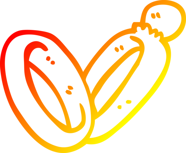 Bir insanın çizdiği çizgi film alyanslarının sıcak gradyan çizgileri.