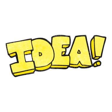 Bir insan tarafından çizilmiş el yazısı desenli çizgi film fikri sembolü