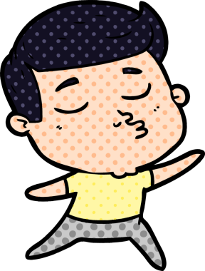 Bir insan tarafından çizilmiş karikatür mankeni adam.