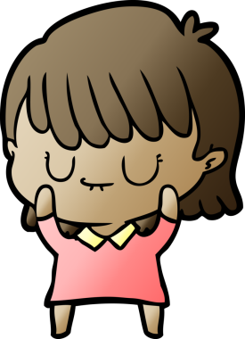 Bir insan tarafından çizilmiş karikatür kadın.