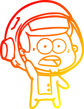 Bir insan tarafından çizilmiş bir çizgi film çizimi, astronotu şaşırttı.