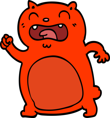 Bir insan tarafından çizilmiş çizgi film kedisi.