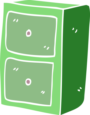 Bir insan tarafından çizilmiş karalama dolabı.