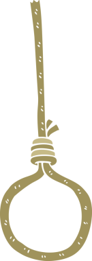 Bir insan tarafından çizilen ilmeğin düz renk çizimi