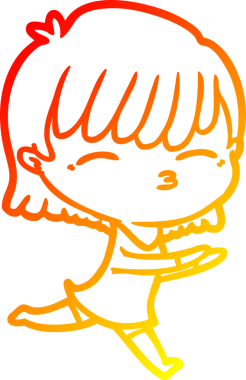 Bir insan tarafından çizilmiş bir karikatür kadın çizimi