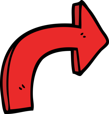 bir insan tarafından çizilmiş karalama yönetmenliği oku