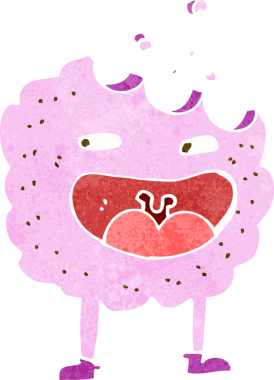 Bir insan tarafından çizilmiş kurabiye çizgi film karakteri