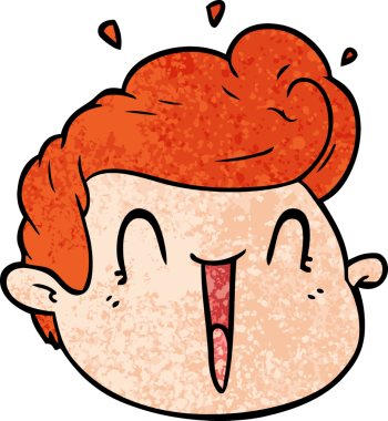 Bir insan tarafından çizilmiş bir erkek yüzü.