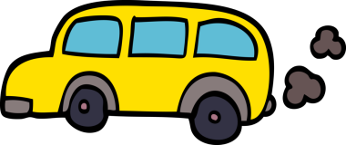 Bir insan tarafından çizilmiş karalama okul otobüsü.