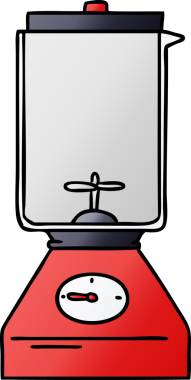 Bir insan tarafından çizilmiş bir yemek mikserinin gradyan karikatürü.