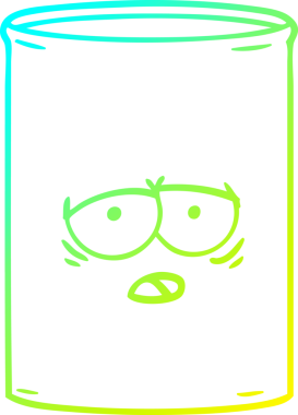 Bir insanın çizdiği karikatür petrol varilinin soğuk gradyan çizimi