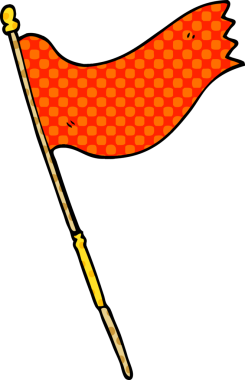 Bir insan tarafından çizilmiş karalama bayrağı.