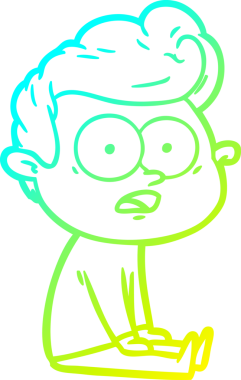 Bir insan tarafından çizilmiş soğuk çizgi çizgi film karakteri.