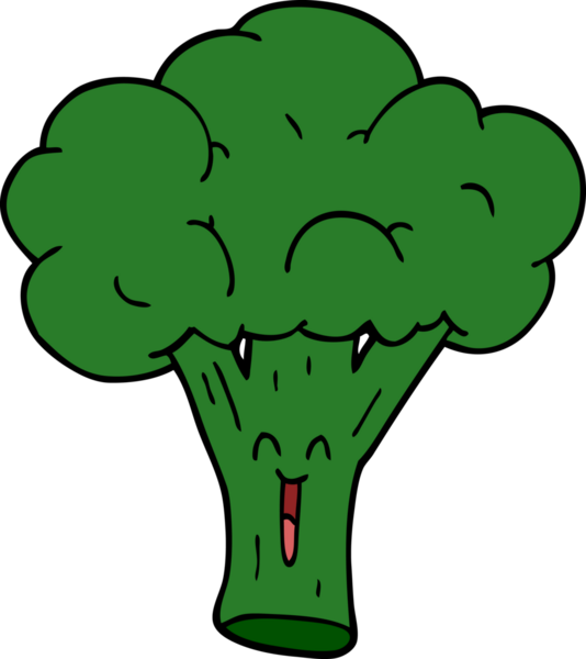 Bir insan tarafından çizilmiş karalama brokolisi.