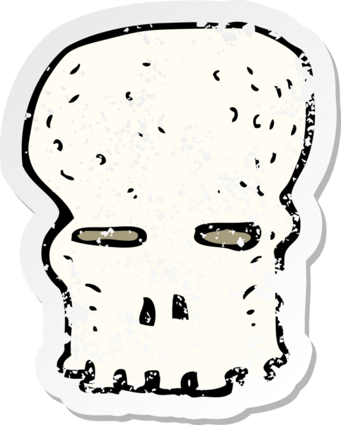 Bir insan tarafından çizilmiş ürkütücü bir karikatürün gerilimli yapıştırması.