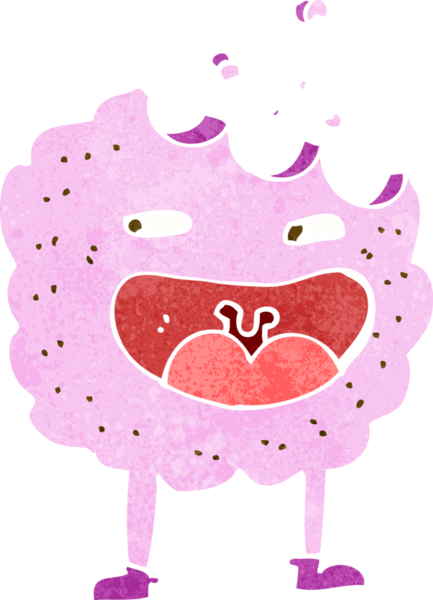 Bir insan tarafından çizilmiş kurabiye çizgi film karakteri