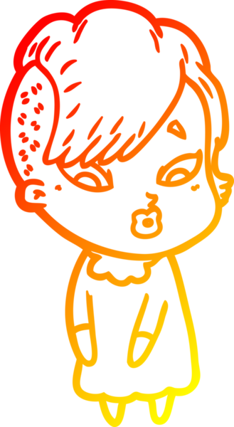 Bir çizgi film karakteri, bir insan tarafından çizilmiş bir kızı şaşırttı.