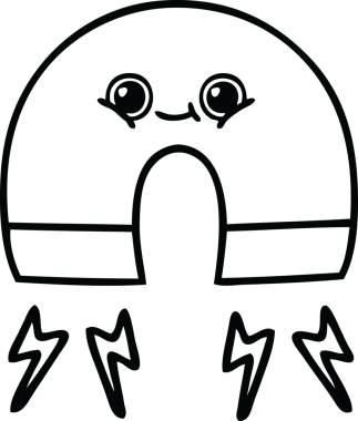 Bir insan tarafından çizilmiş mıknatıs çizimi