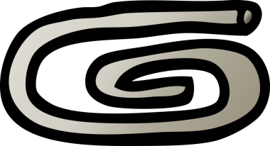 bir insan tarafından çizilmiş vektör gradyan karikatür kağıt raptiyesi