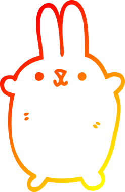 Bir insan tarafından çizilmiş çizgi film tavşanı çizimi