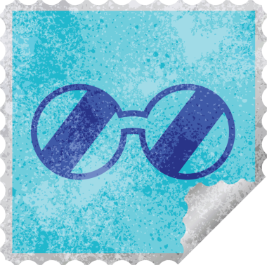 Bir insan tarafından çizilmiş grafik vektör illüstrasyon kare soyma etiketi