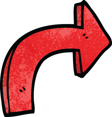 bir insan tarafından çizilmiş karalama yönetmenliği oku