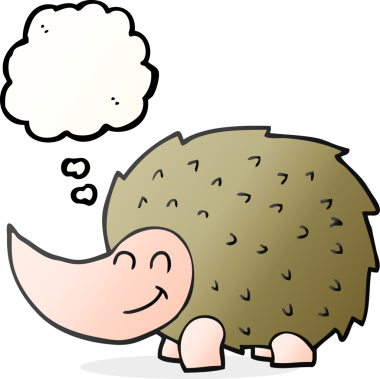 Bir insan tarafından çizilmiş serbest çizim balon kirpi.