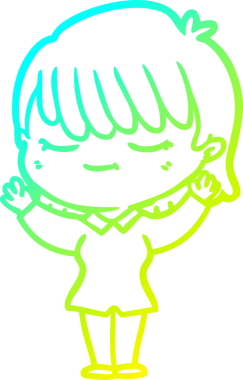 Bir insan tarafından çizilmiş bir karikatür kadın çizimi.