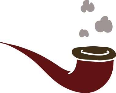 Bir insan tarafından çizilmiş sigara piposu.