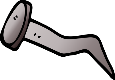 Bir insan tarafından çizilmiş demir çivi.