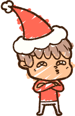 Bir insan tarafından çizilen Noel Adam Tebeşiri