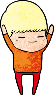 Bir insan tarafından çizilmiş kendini beğenmiş bir çocuk.