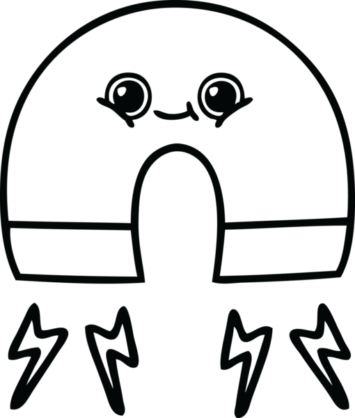 Bir insan tarafından çizilmiş mıknatıs çizimi