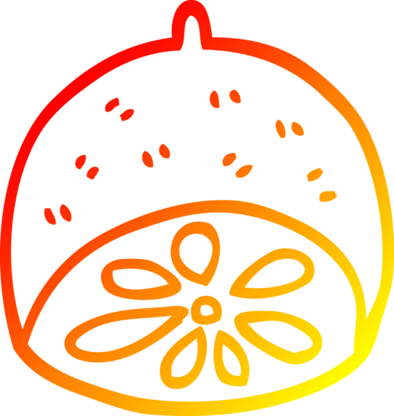 Bir insan tarafından çizilmiş limon meyvesinin sıcak çizgi çizimi