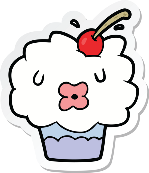 Bir insan tarafından çizilmiş bir kek etiketi.