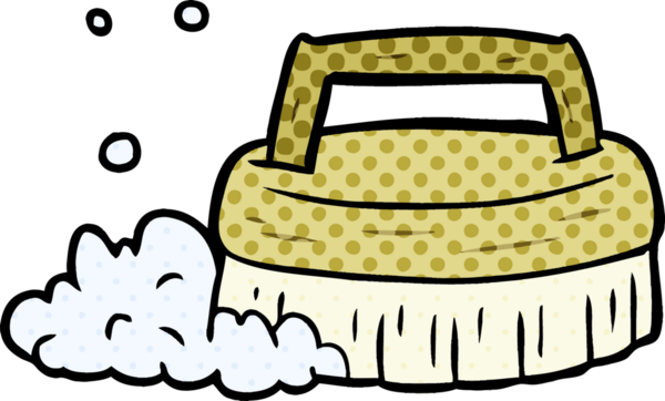 Bir insan tarafından çizilmiş ovalama fırçası.