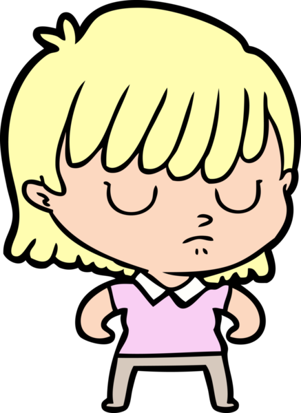 Bir insan tarafından çizilmiş karikatür kadın.