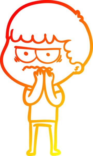 Bir insan tarafından çizilmiş, kızgın bir çizgi film karakteri.